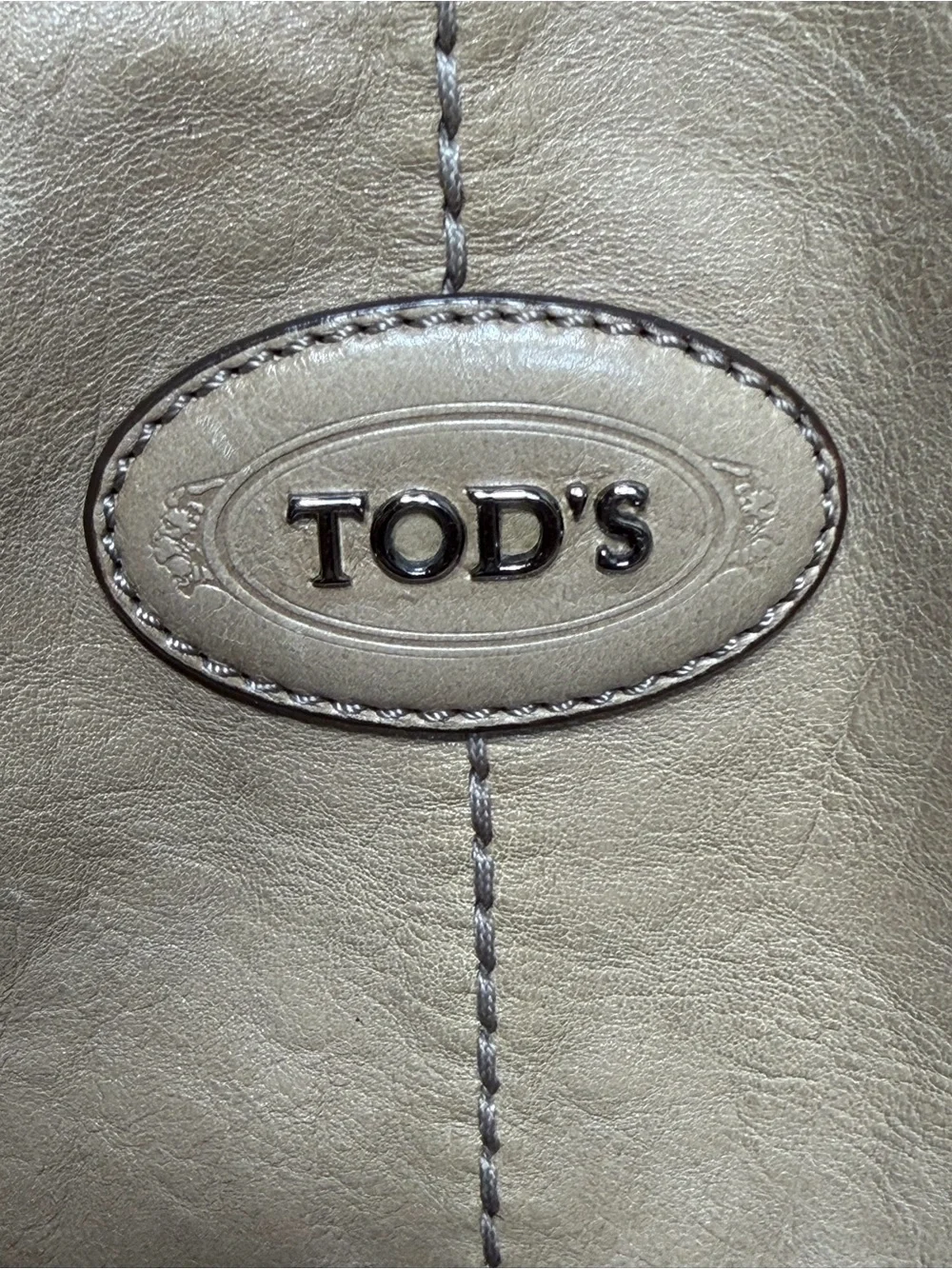 Tod’s Quiet Luxury‎ Y2K Vintage Easy Sacca Leather Shoulder Tote Beige Fair